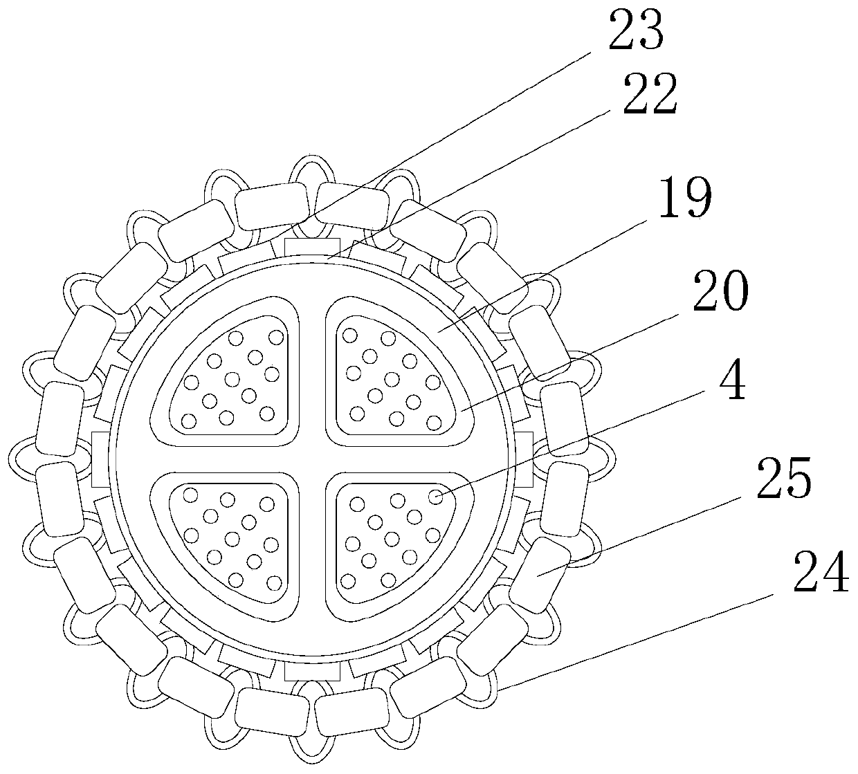 Efficient heat dissipation type mining lamp