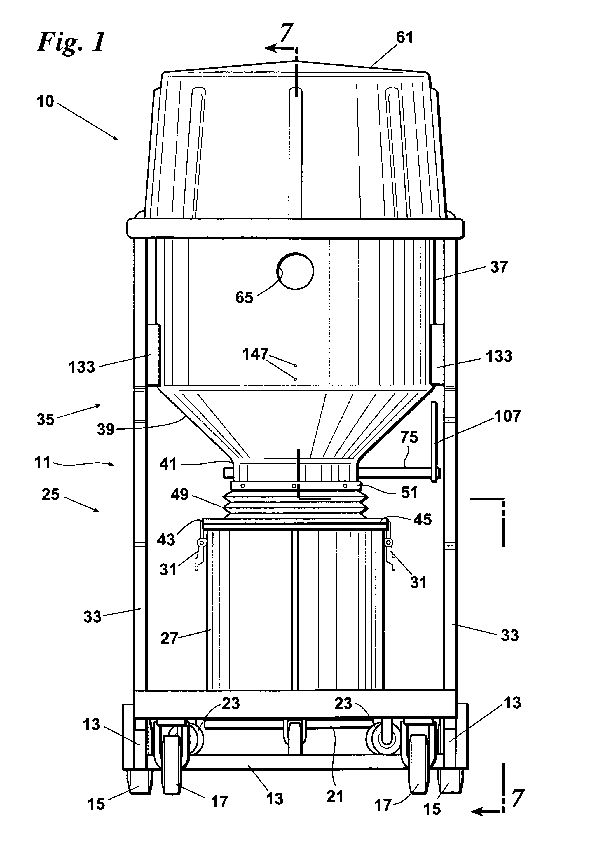 Debris handling apparatus for a vacuum cleaner