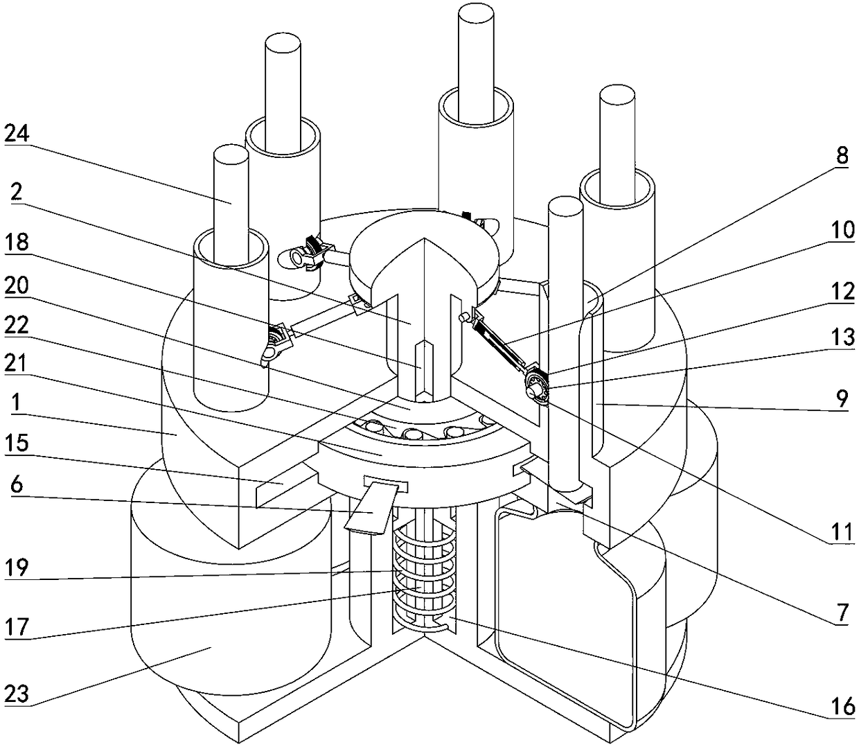 Traditional Chinese medicine slicing device with feeding function