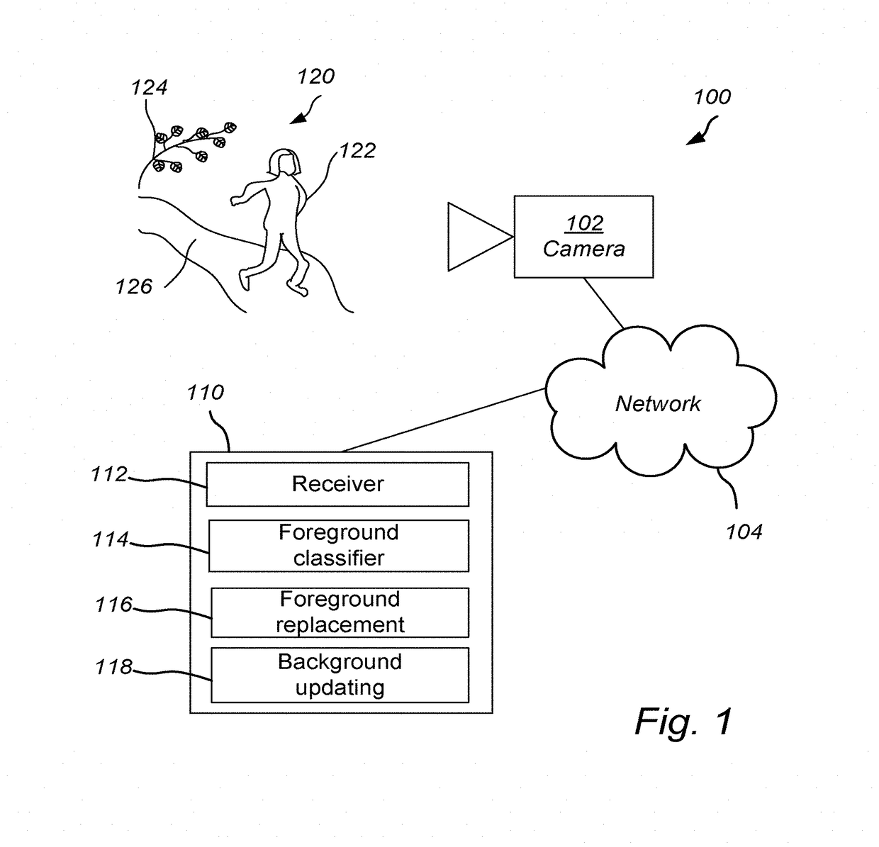 Method and apparatus for updating a background model used for background subtraction of an image