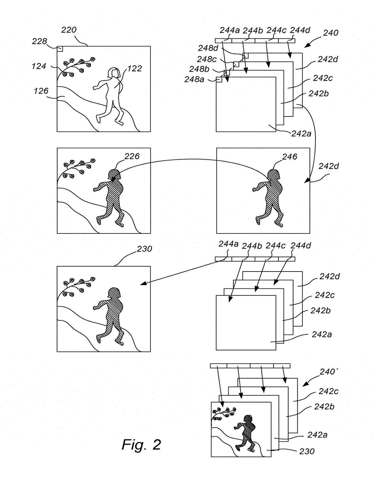 Method and apparatus for updating a background model used for background subtraction of an image