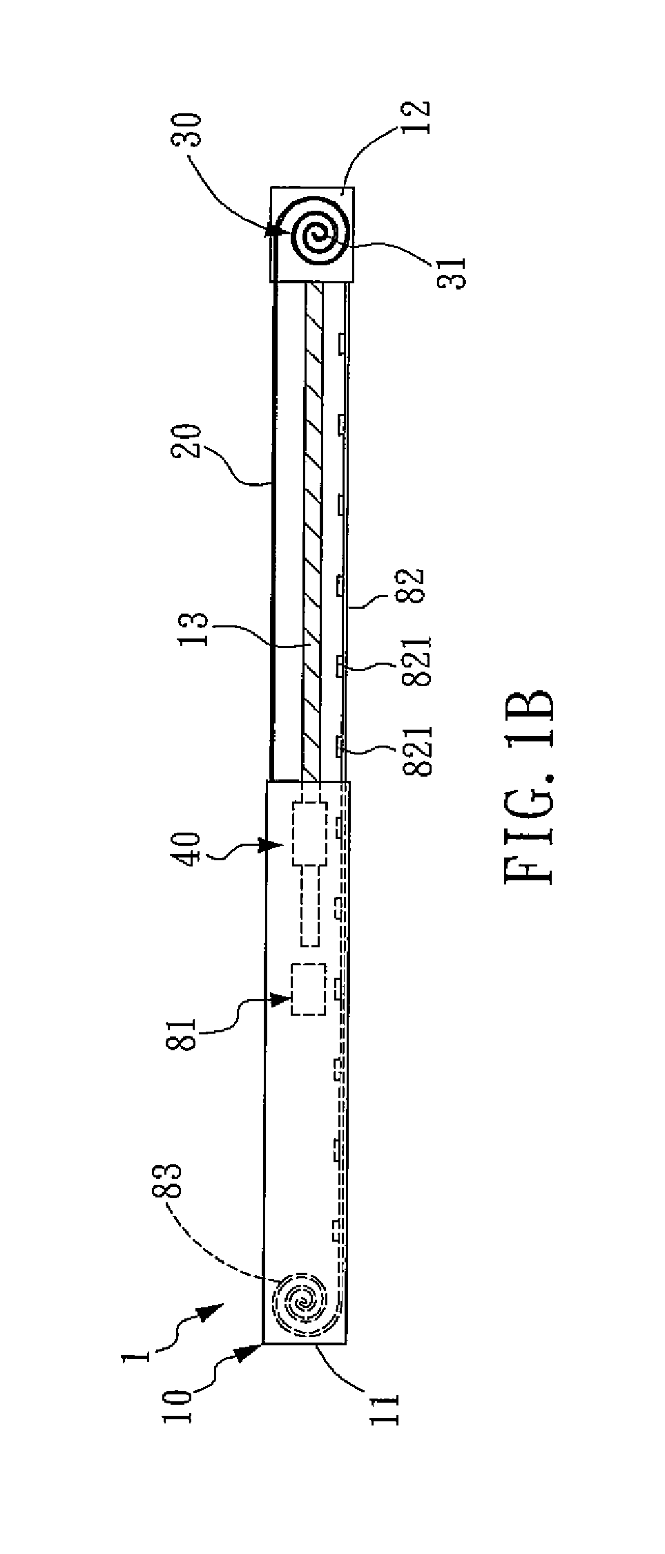 Hand-held electronic device having rolled-up screen and display method thereof