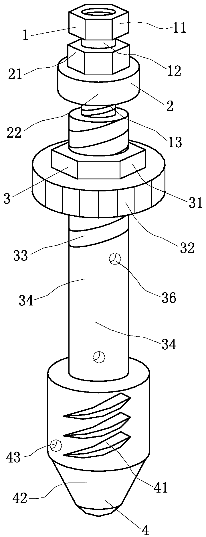 Mechanical linkage anti-pull anchor rod