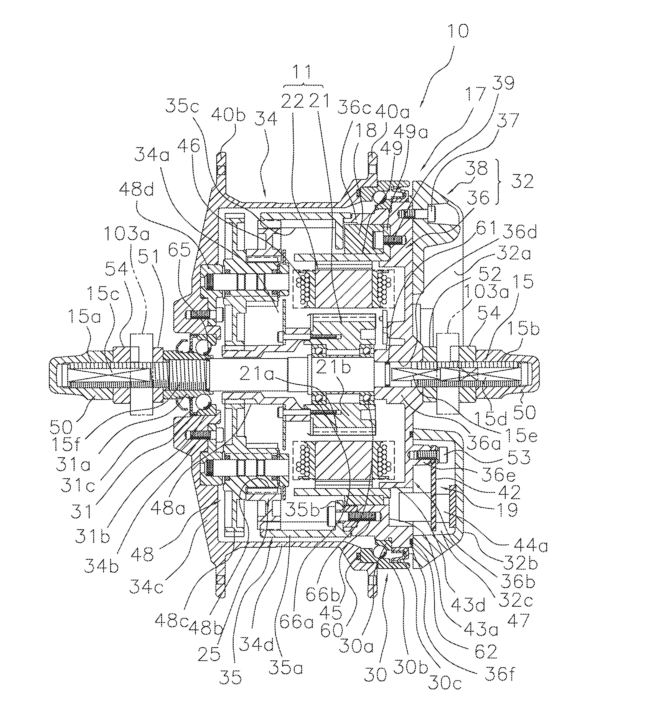 Internal motorized bicycle hub