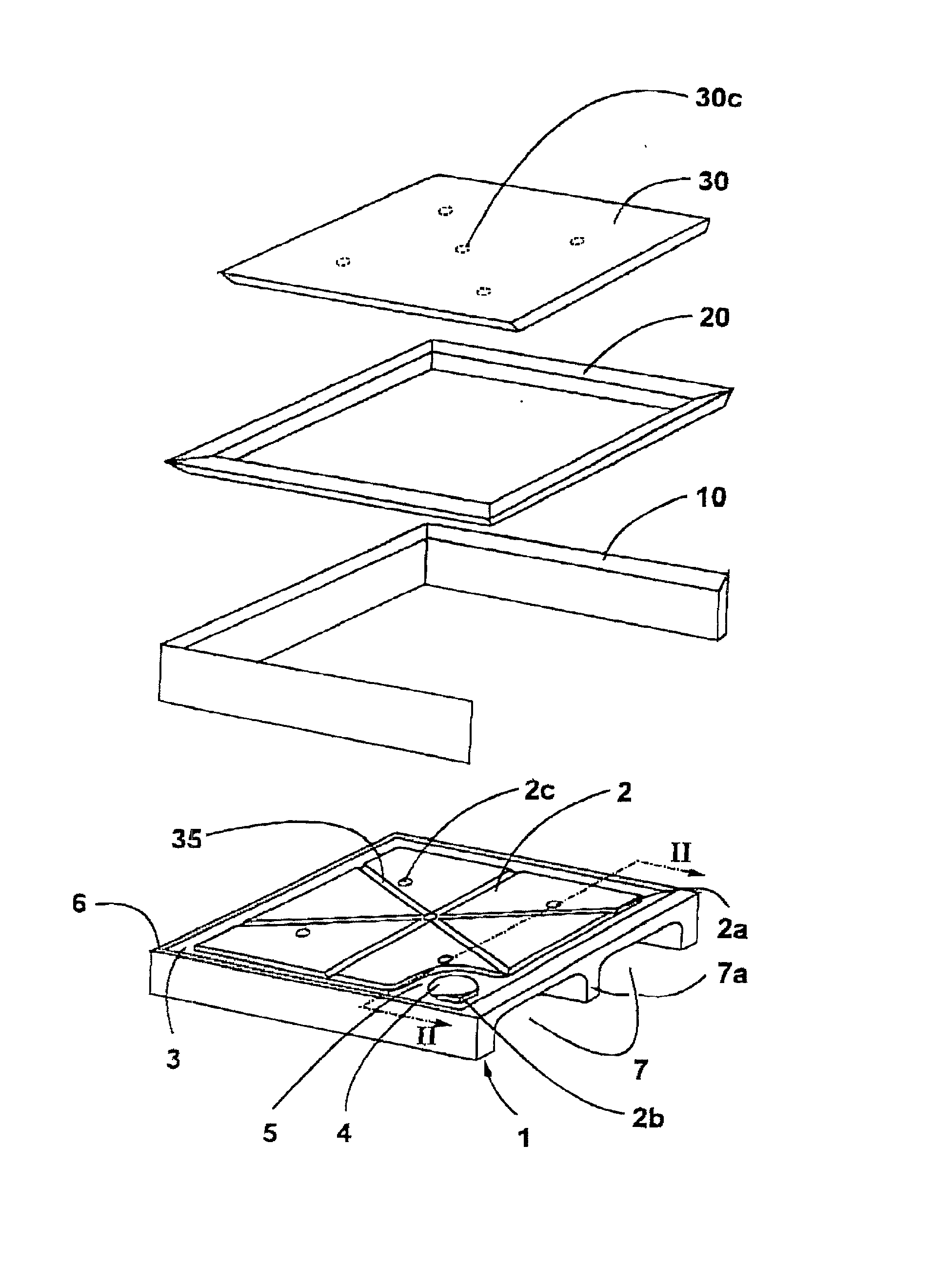 Supporting body for a shower tub