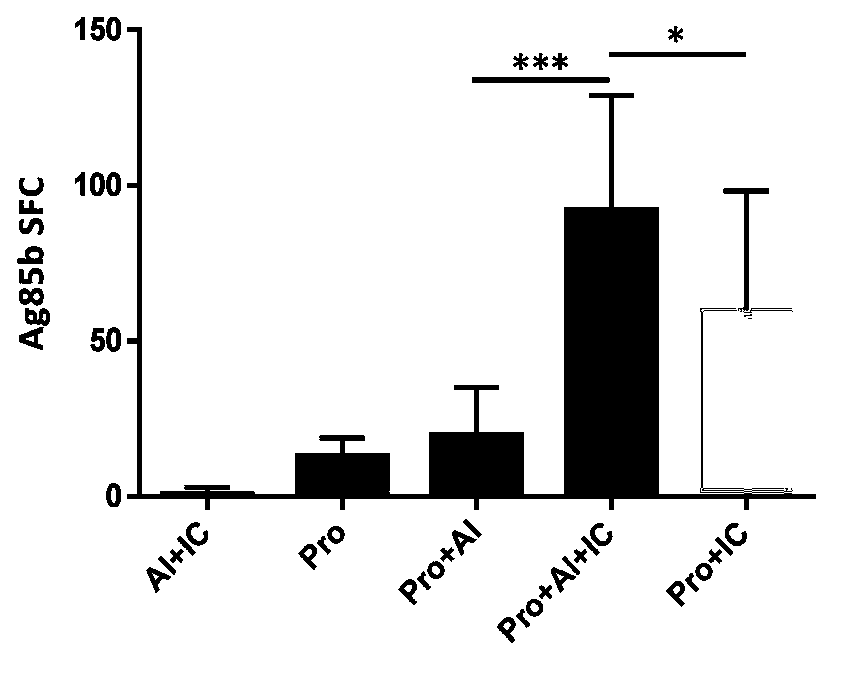 Tuberculosis subunit vaccine containing unite adjuvant