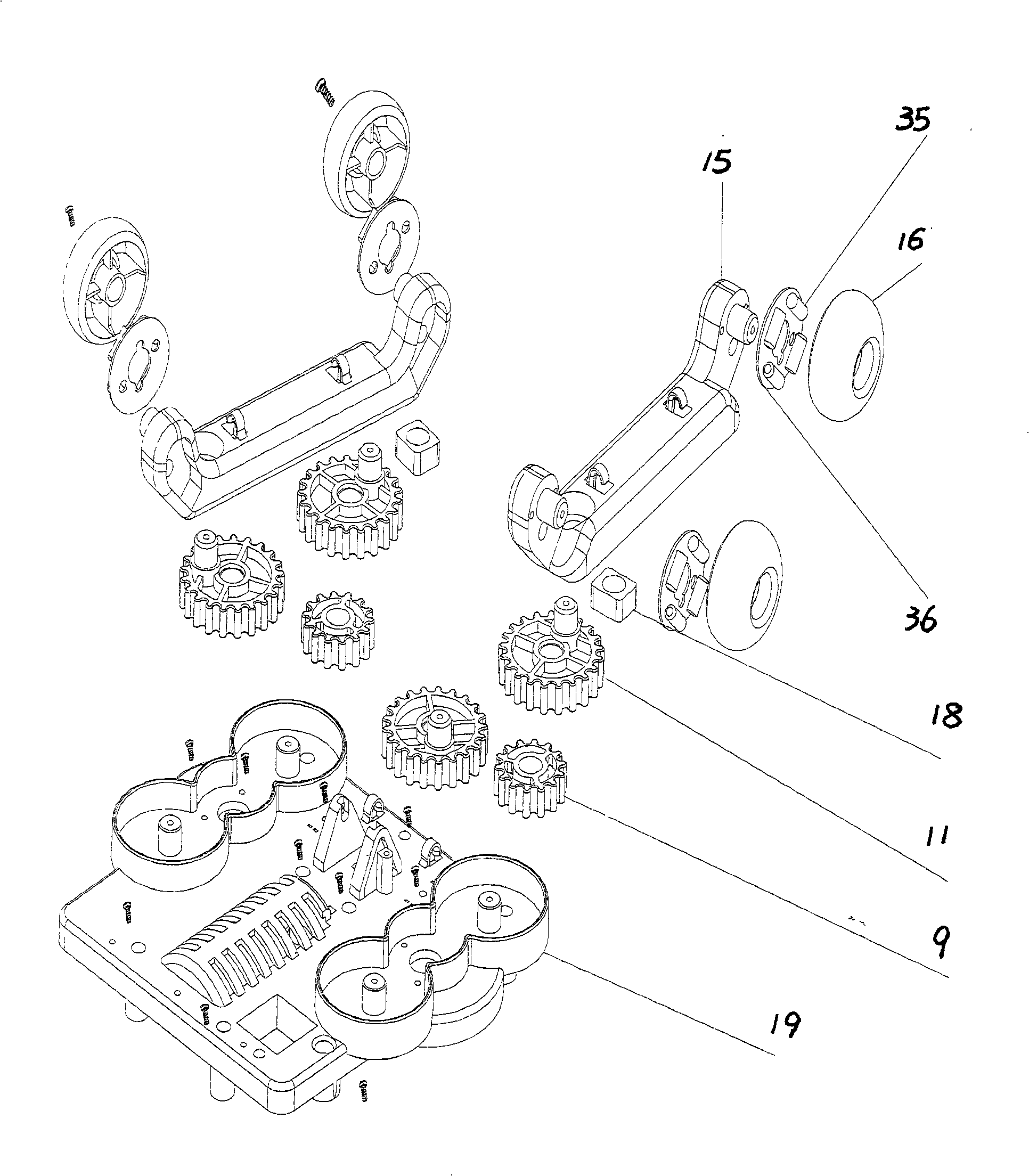 Improvement of massage device head construction