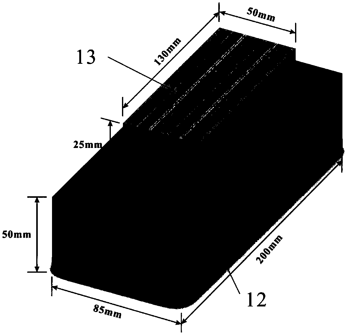 Device for simulating shearing friction of pipe joint of jacking pipe and rocky surrounding rock and testing method