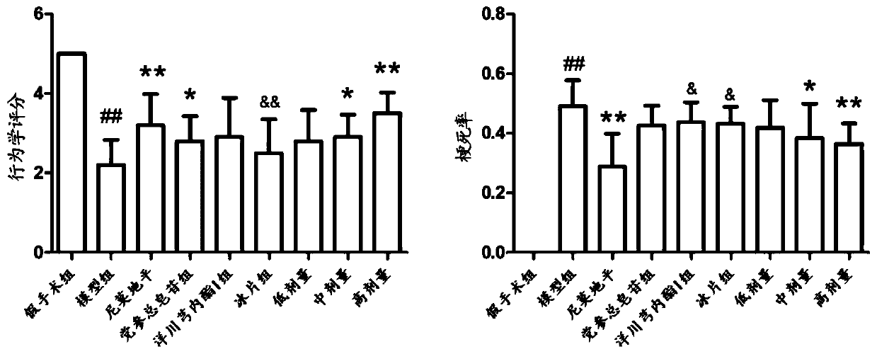 Pharmaceutical composition for treating cerebral arterial thrombosis and application thereof