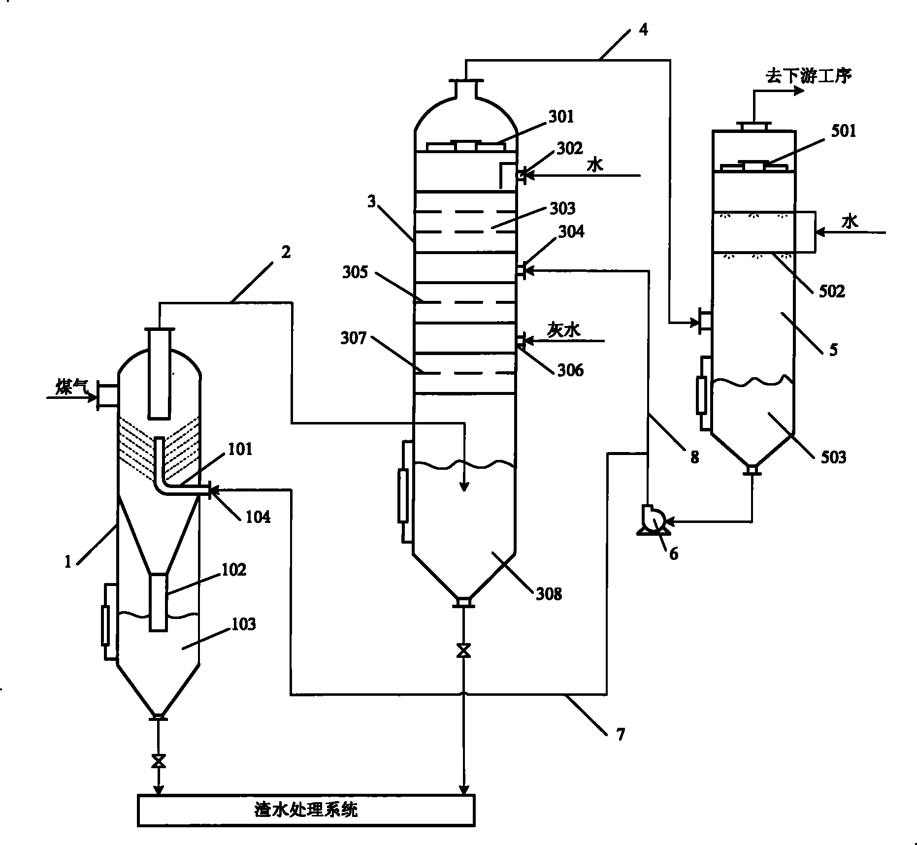 Coal gas purifying device