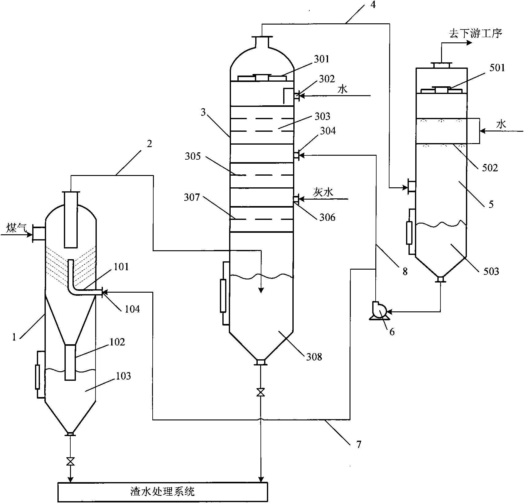 Coal gas purifying device