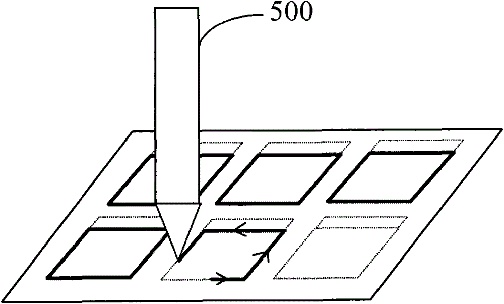 Border glue coating method