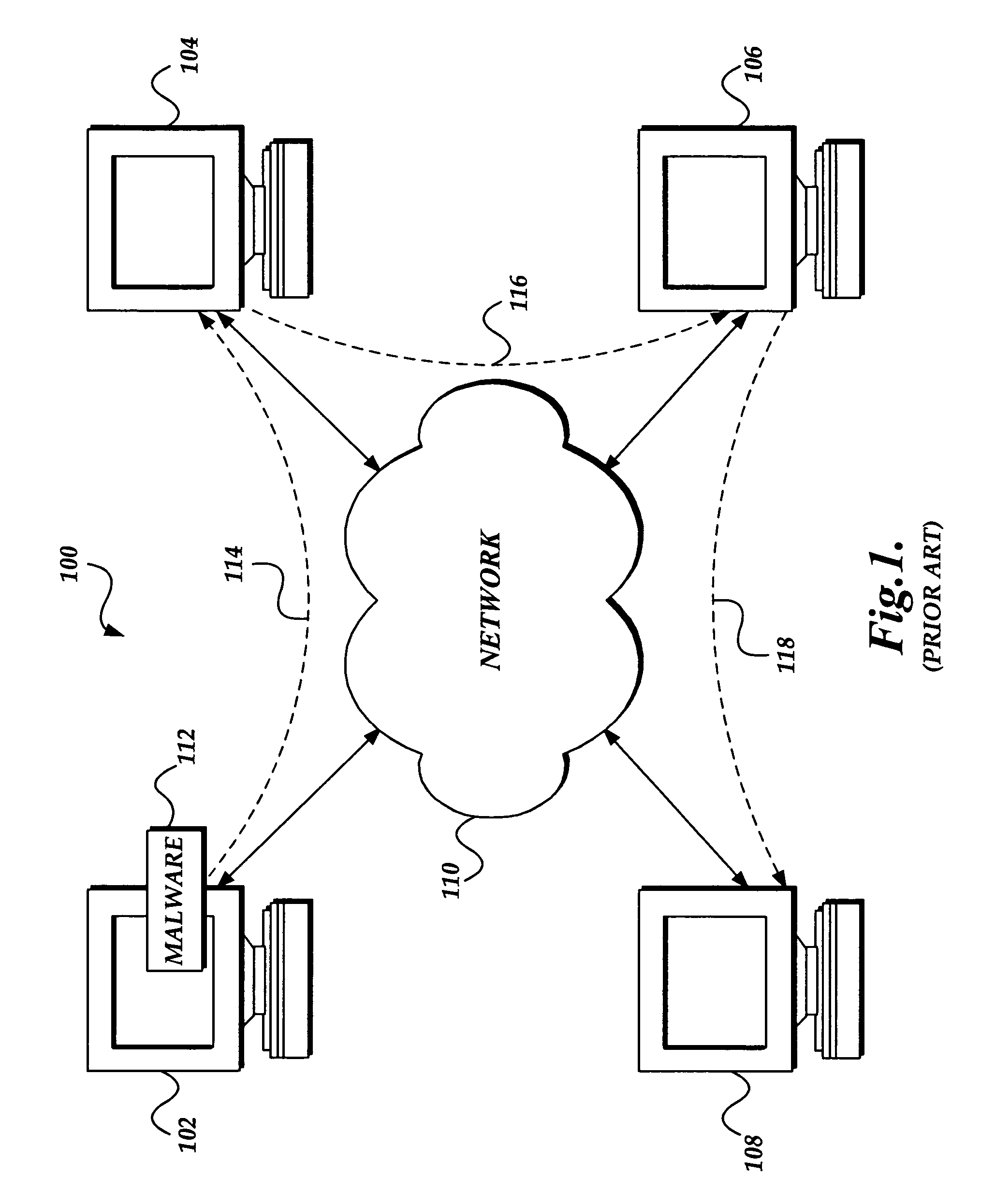 System and method of efficiently identifying and removing active malware from a computer