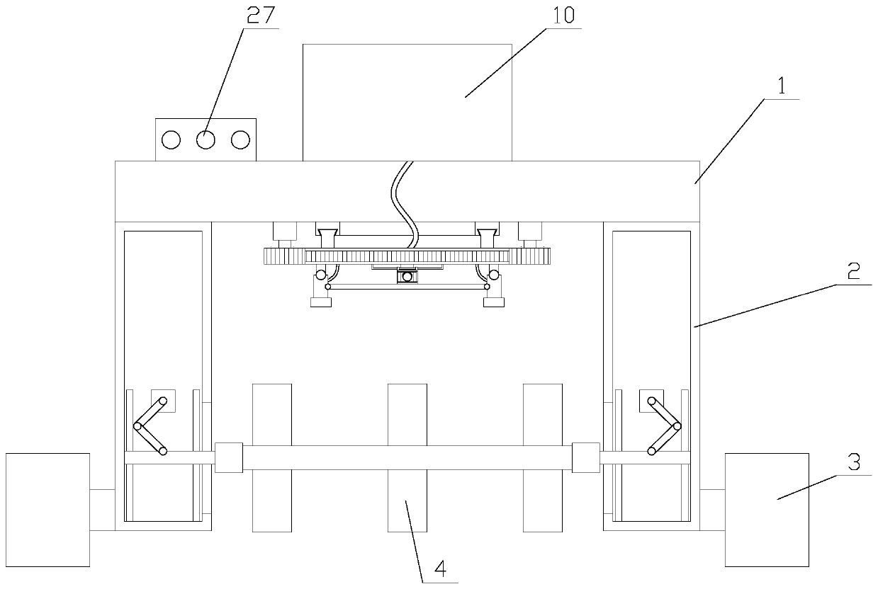 Pile turning machine applied to organic fertilizers and provided with adjustment function