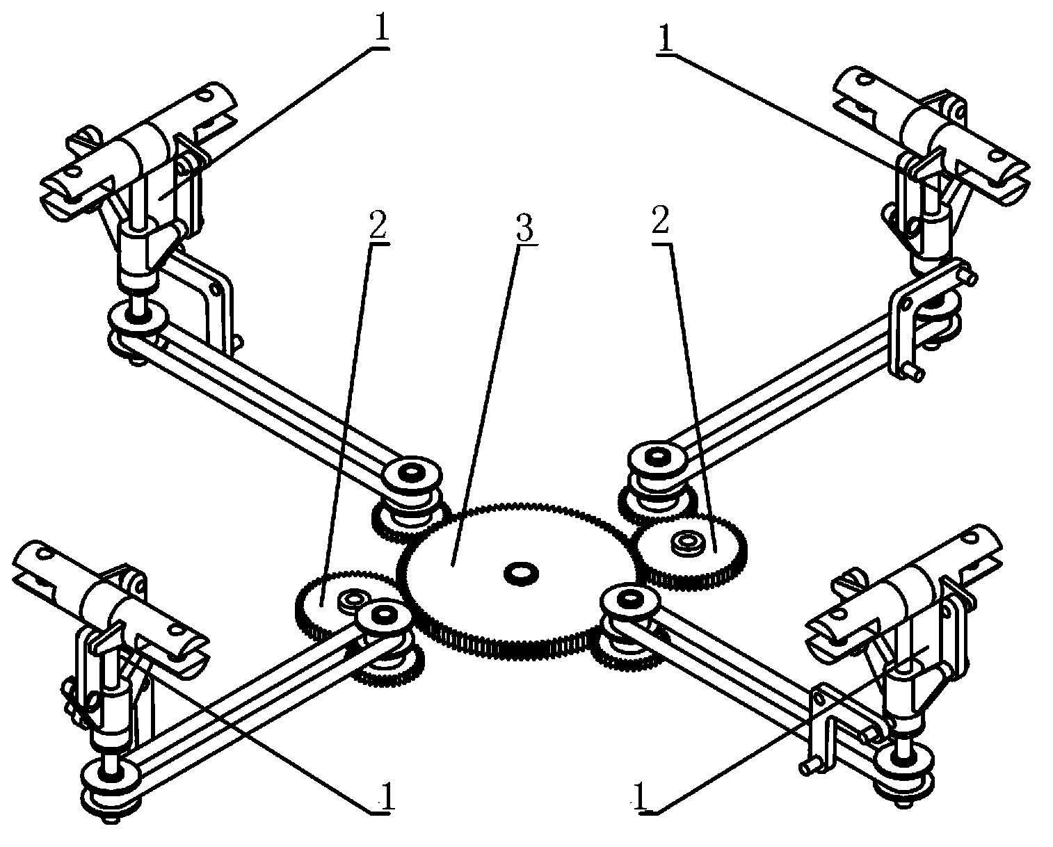 Belt-transmission four-rotor-wing aircraft