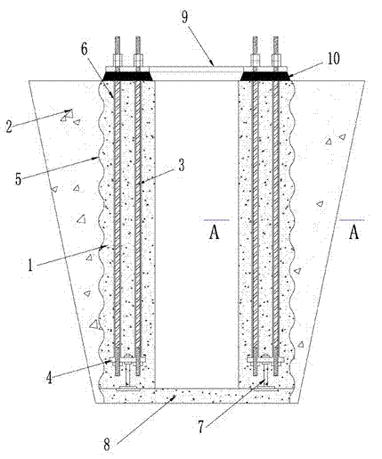 Prestressed concrete tubular type wind generating set foundation