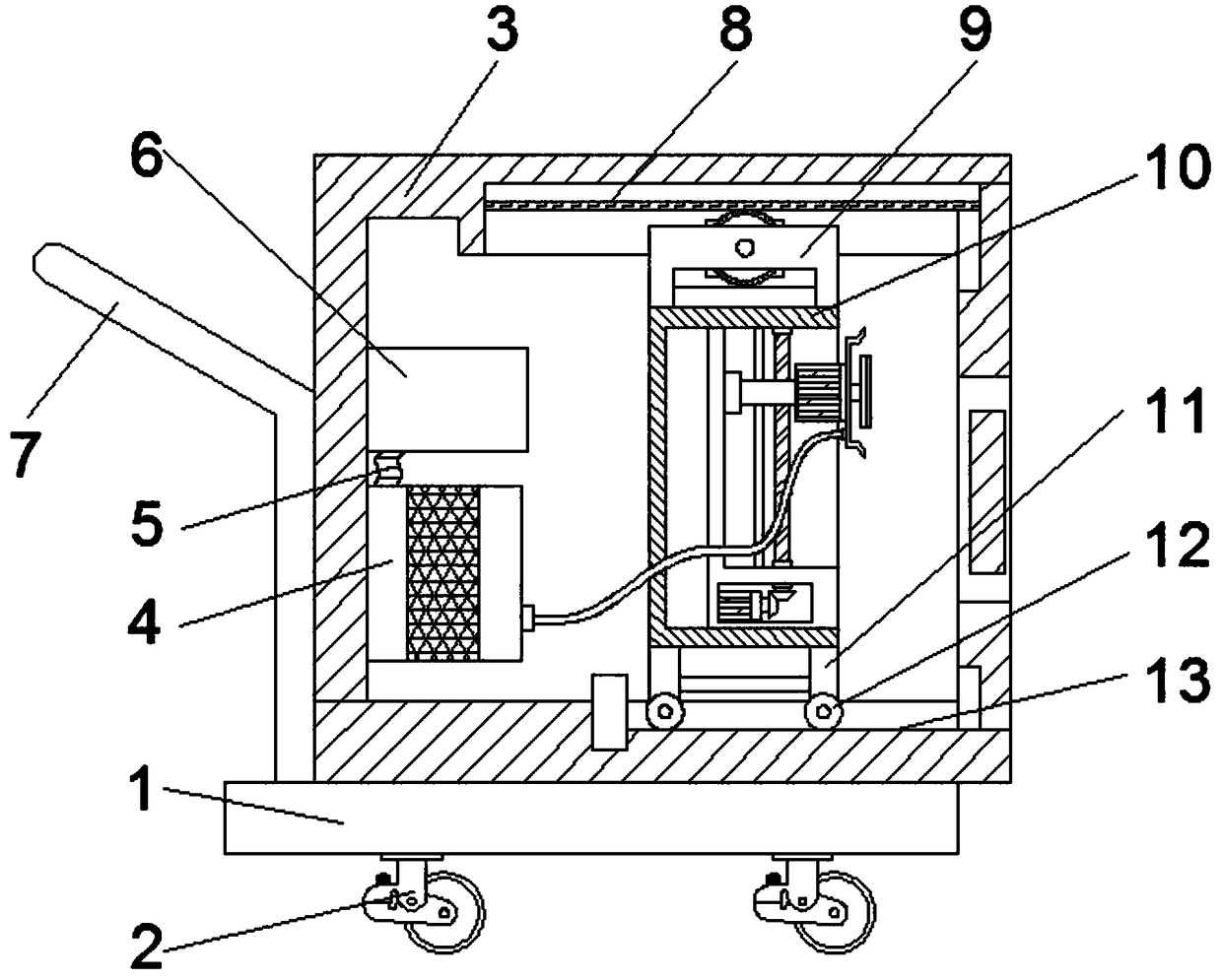 Power distribution cabinet body grinding device