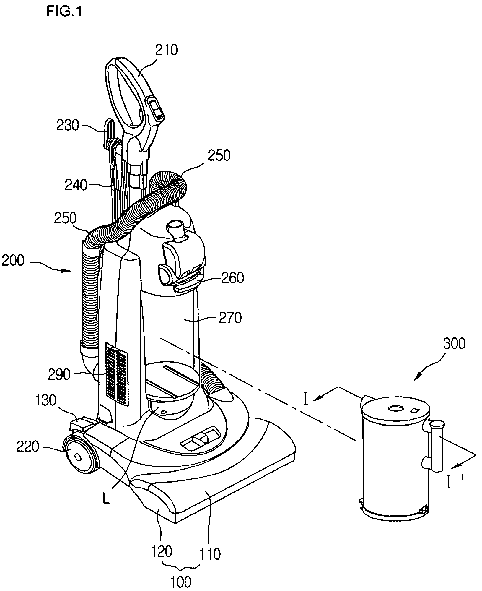 Dust collecting unit of vacuum cleaner