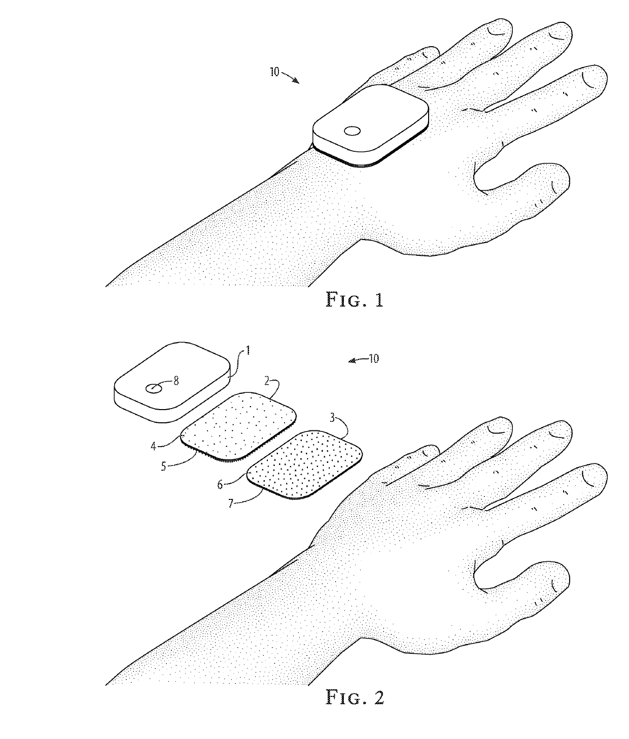 Hand-attached controlled pulsed vibration device