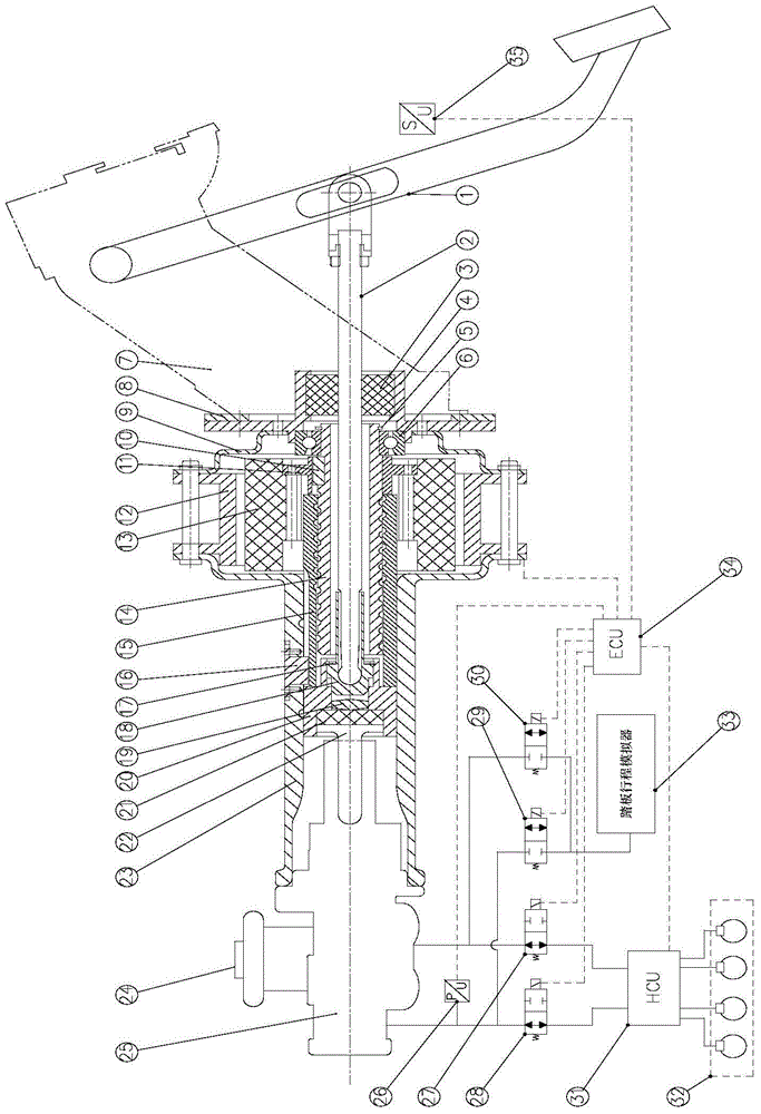 An electro-hydraulic composite braking system with electric power assist function and suitable for regenerative braking vehicles