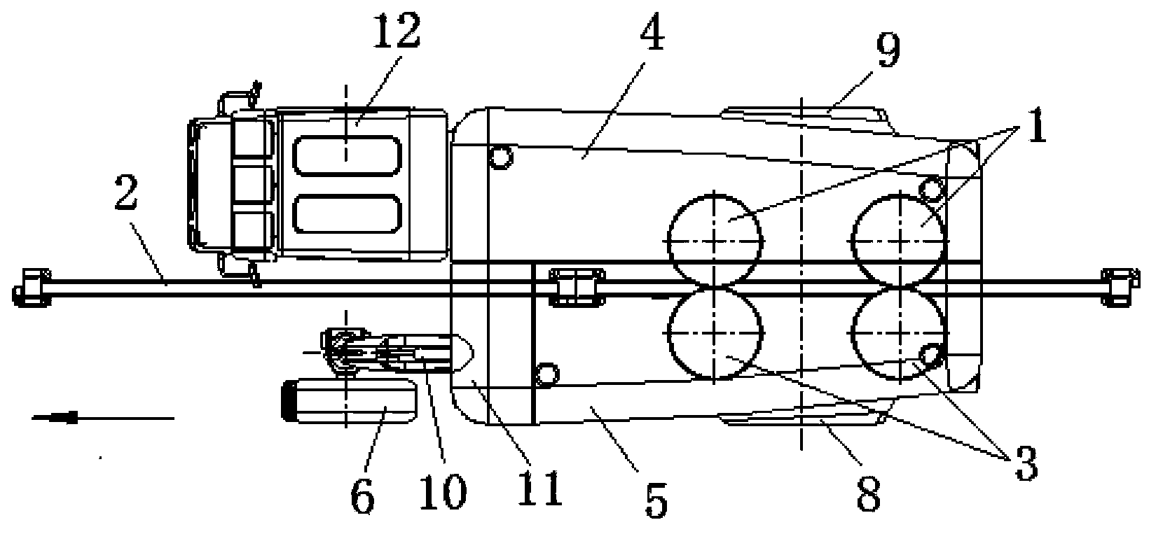 Guardrail cleaning vehicle