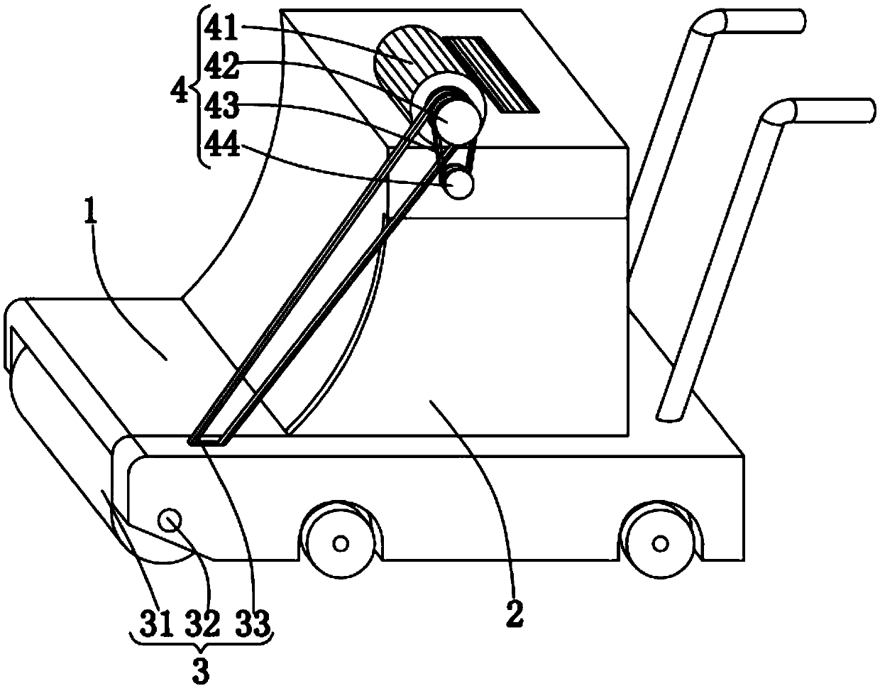 Recycle and separation device for scattered resin powder