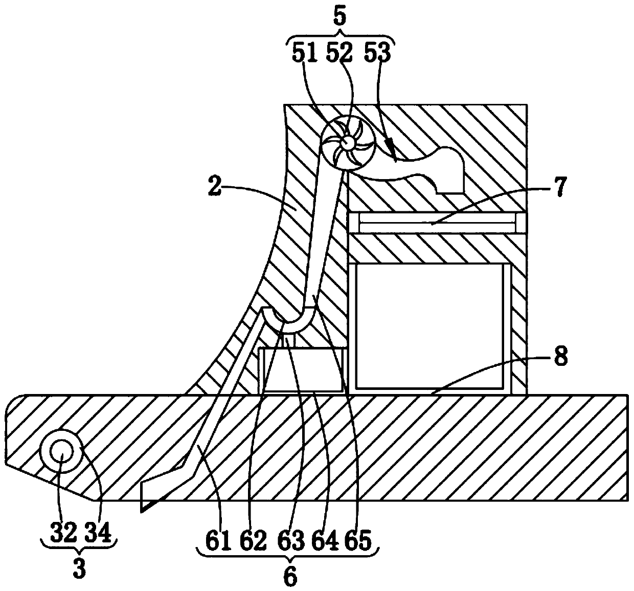 Recycle and separation device for scattered resin powder