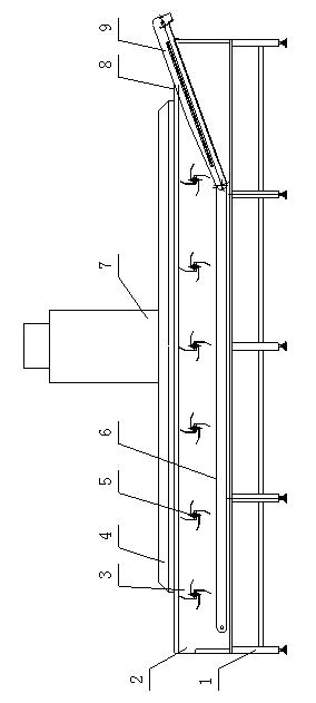 Continuous frying device of potato flake/chip