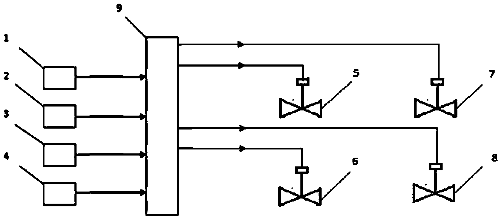 Hot rolling strip steel post-finish-rolling cooling control device