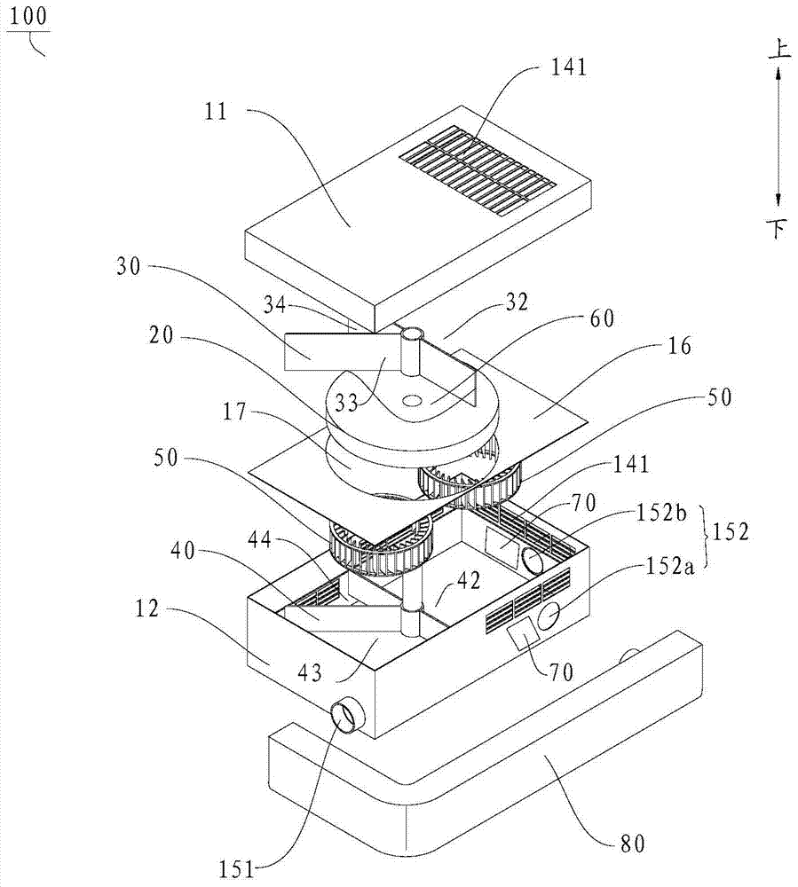 Humidification and dehumidification device and air conditioner with same