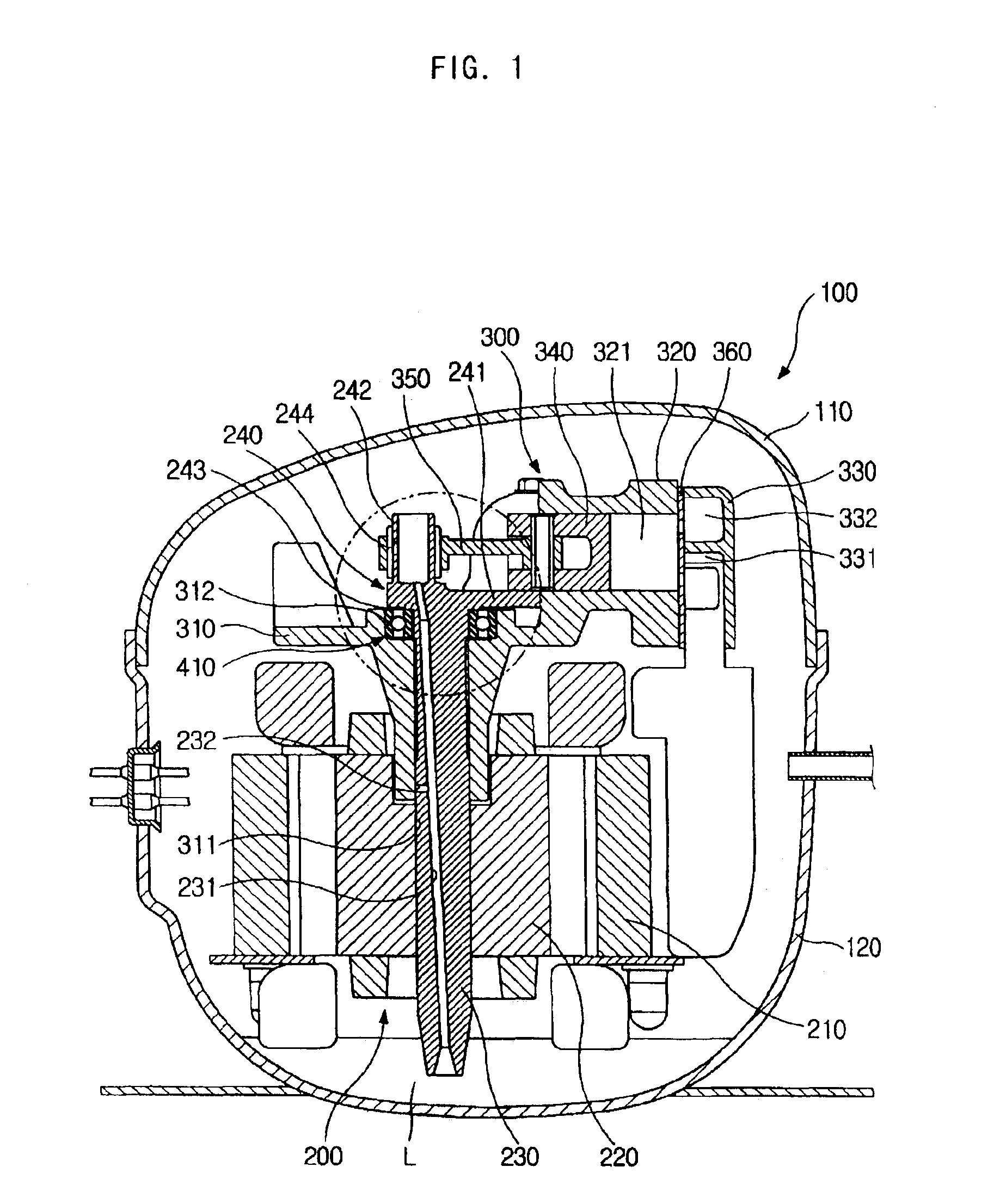 Hermetic reciprocating compressor