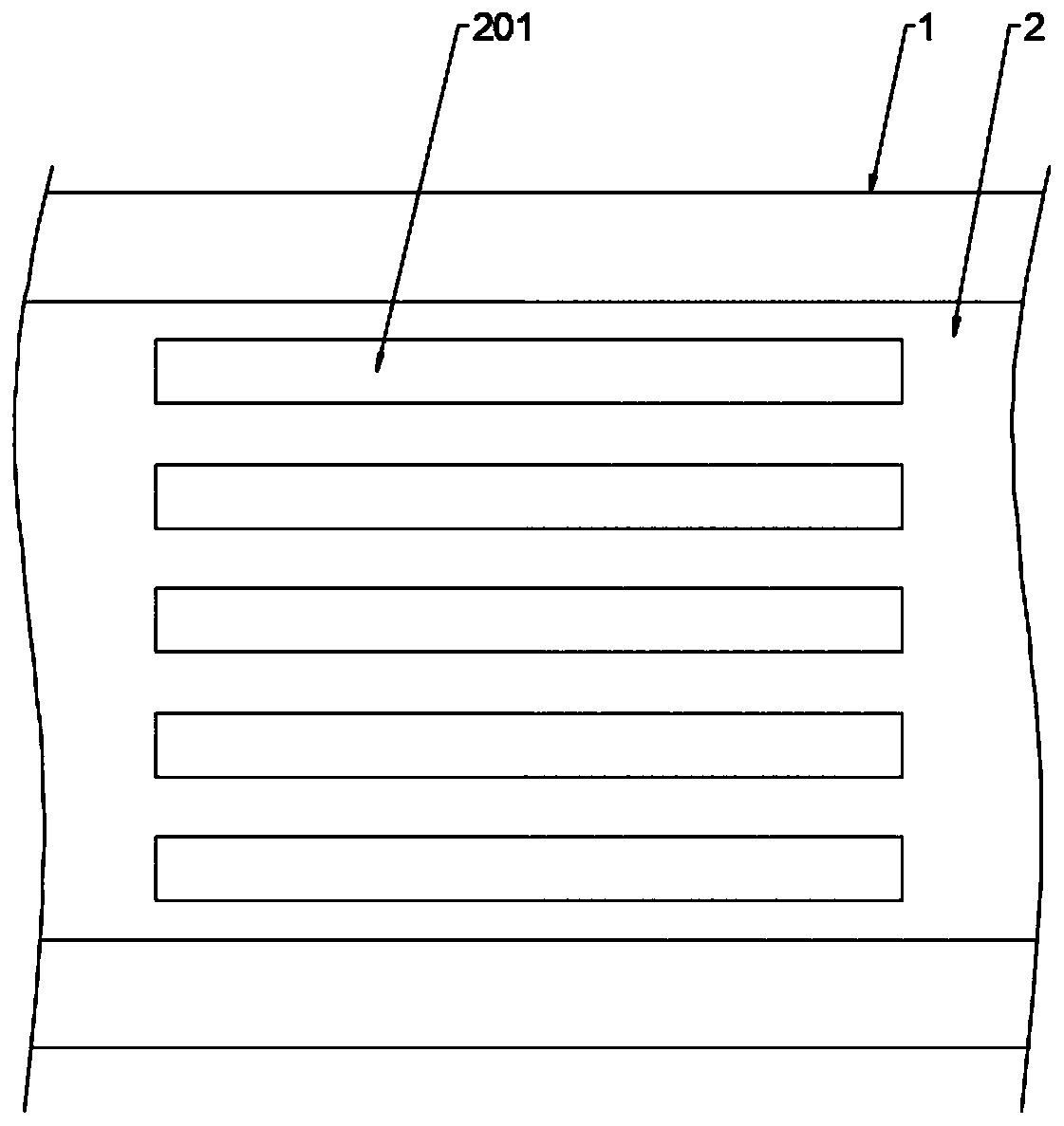 Cutting device used for aluminum alloy sheet material based on cutting space adjusting technology