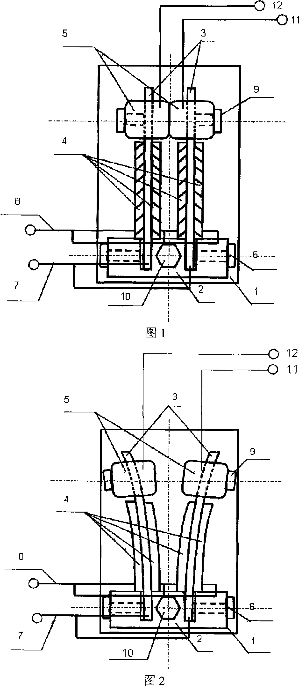 Nano material drawing device in scanning electron microscope driven by piezoelectric ceramic piece