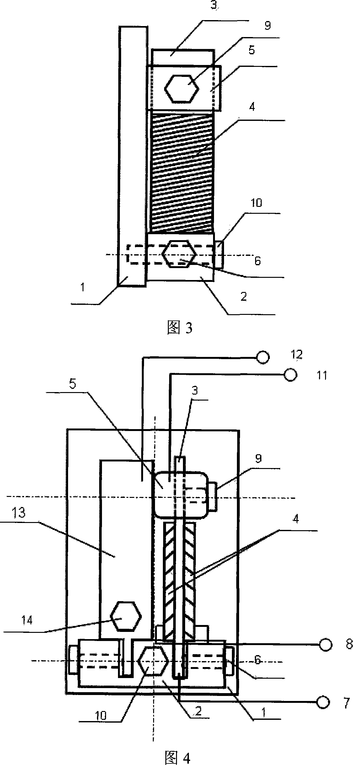 Nano material drawing device in scanning electron microscope driven by piezoelectric ceramic piece