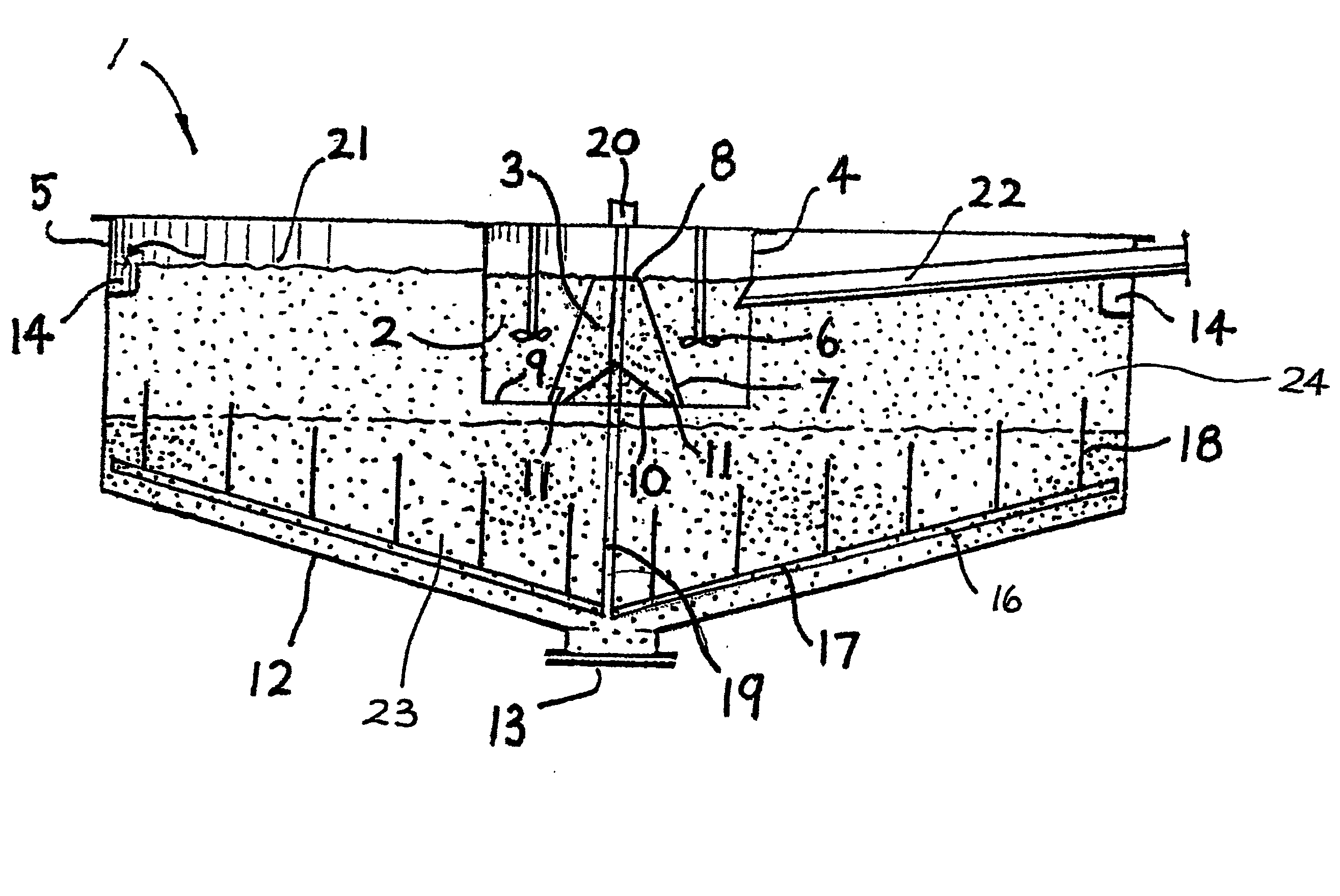 Dual zone feedwell for a thickener