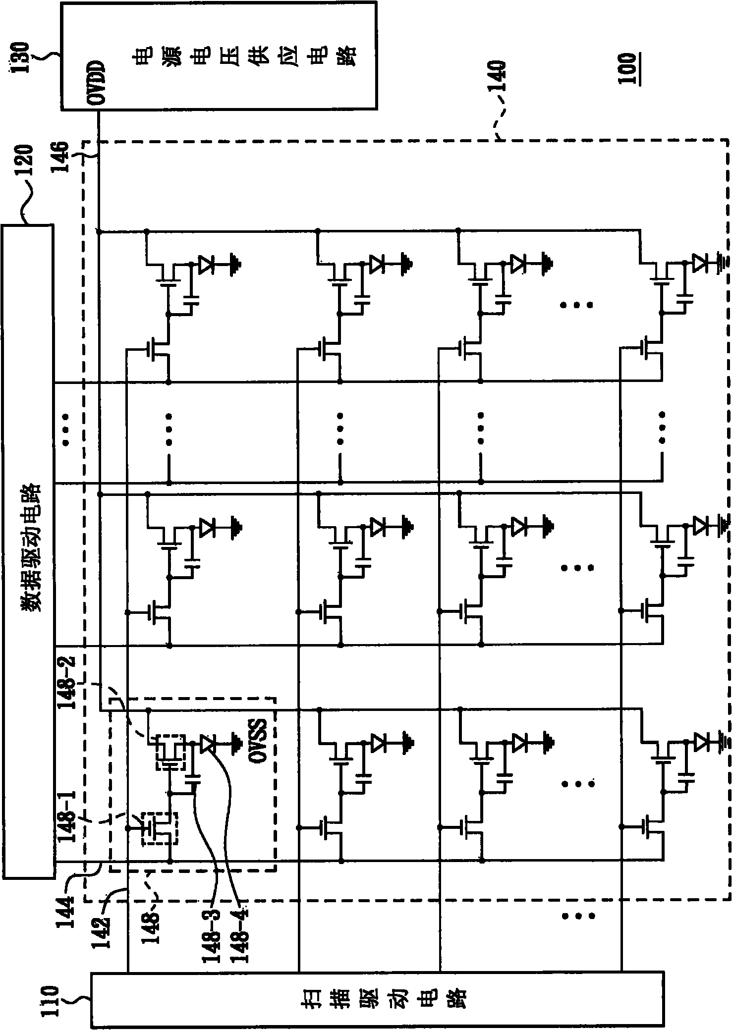 Organic light emitting diode display device and organic light emitting diode pixel circuit thereof