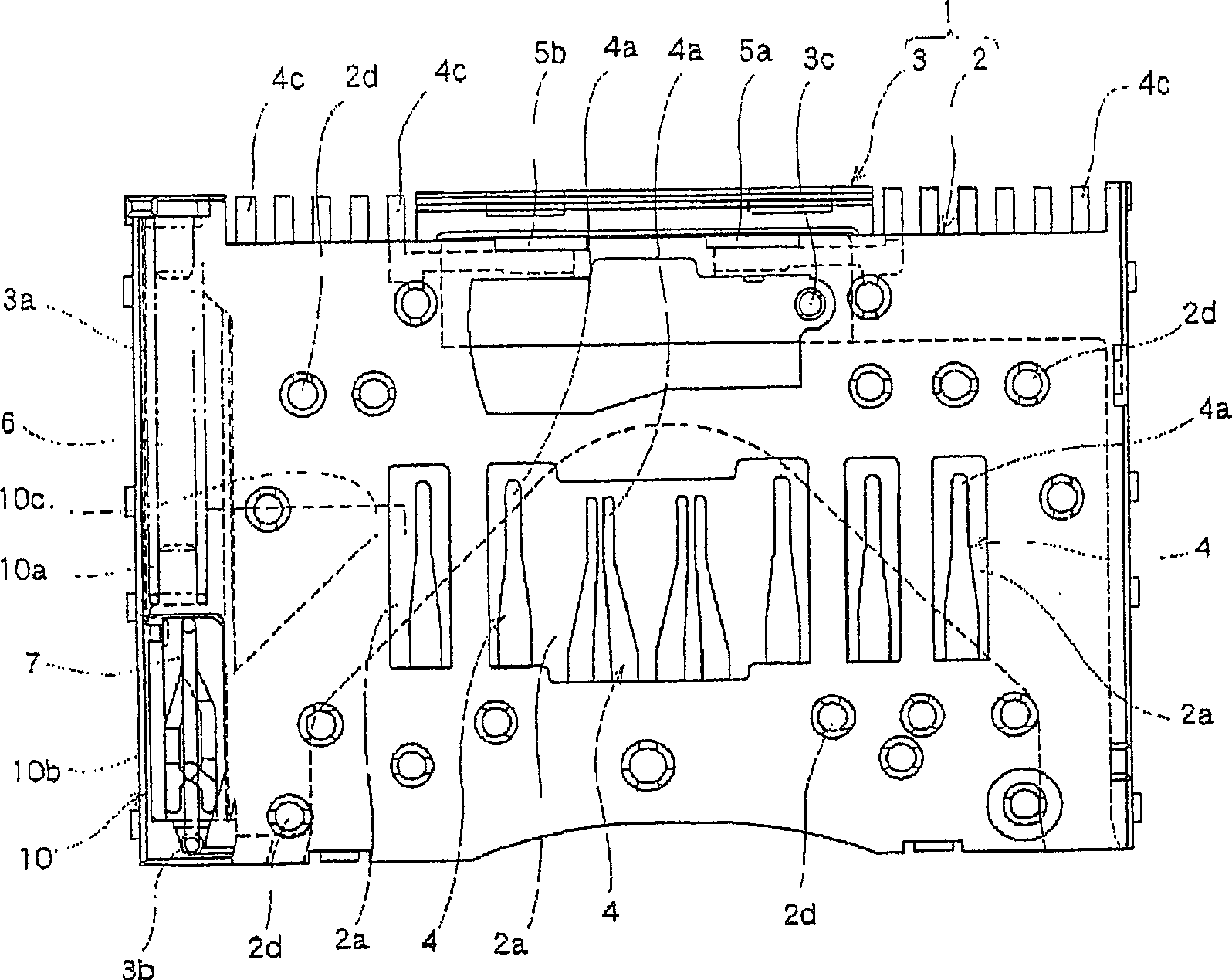 Connector device for card