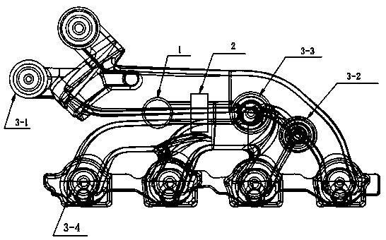 Thick-wall cast steel exhaust manifold casting process