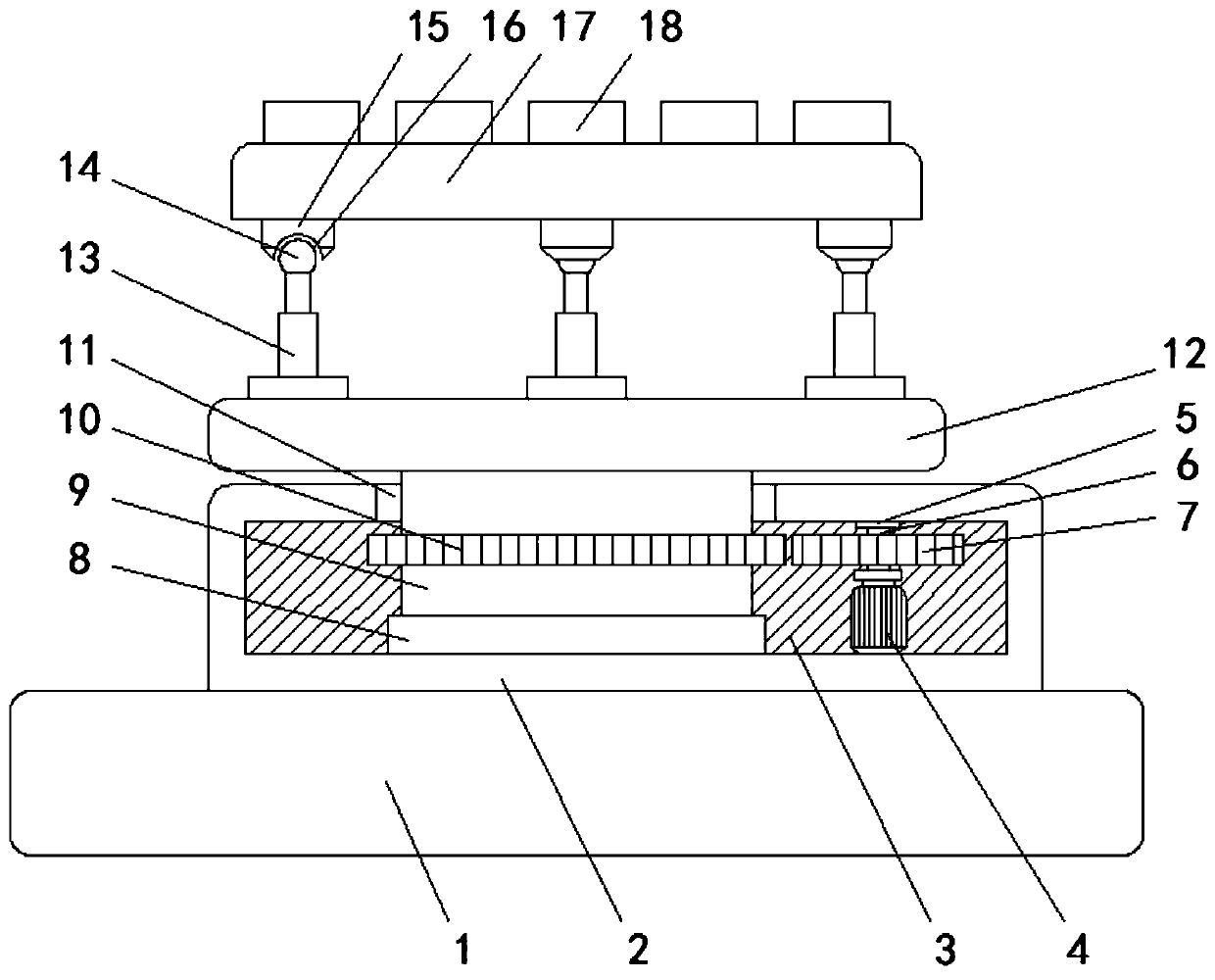 Numerical control milling machine tool convenient for adjustment of inclination angle