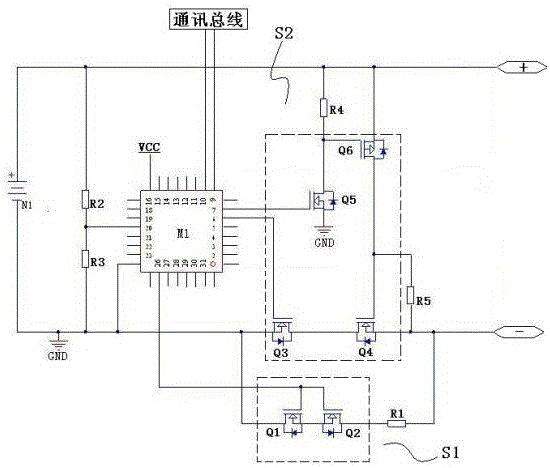 Energy storage lithium battery parallel expansion circuit and energy storage lithium battery parallel expansion voltage control method