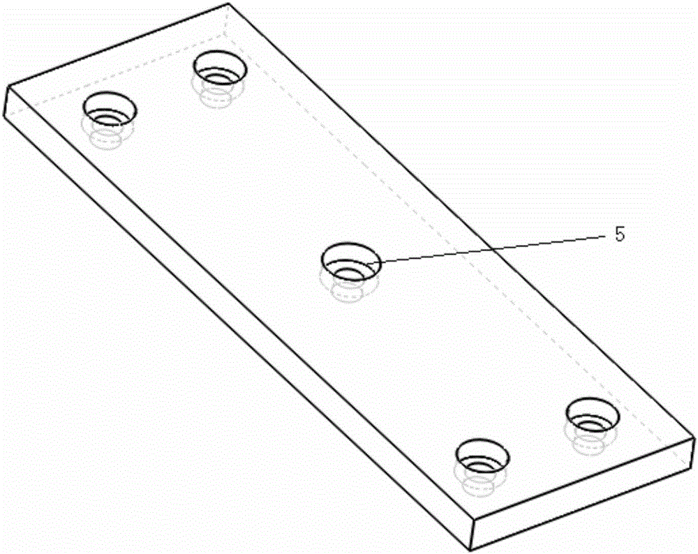 Square battery fixture used for charging and discharging testing