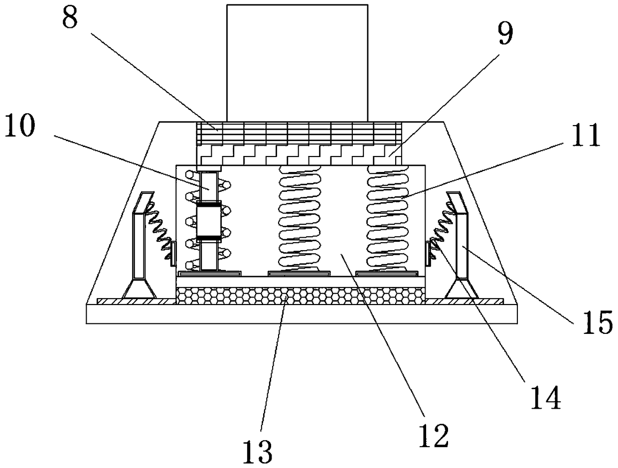 Crane base with stable buffer structure