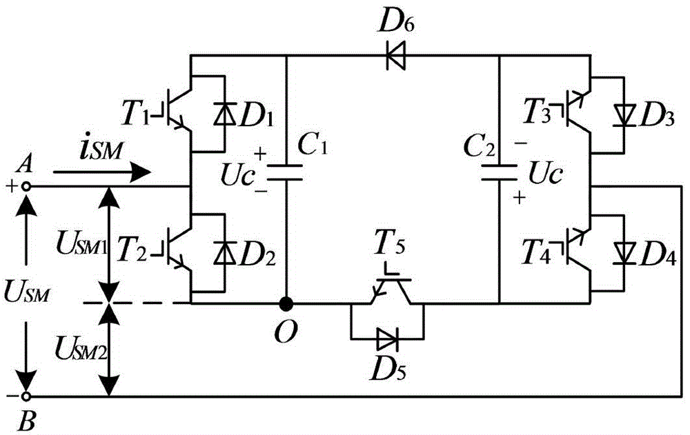 Modular multilevel converter with direct-current fault isolation function and submodule thereof