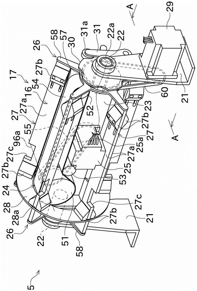 Yarn feeding bobbin direction changing deivce and bobbin supply system