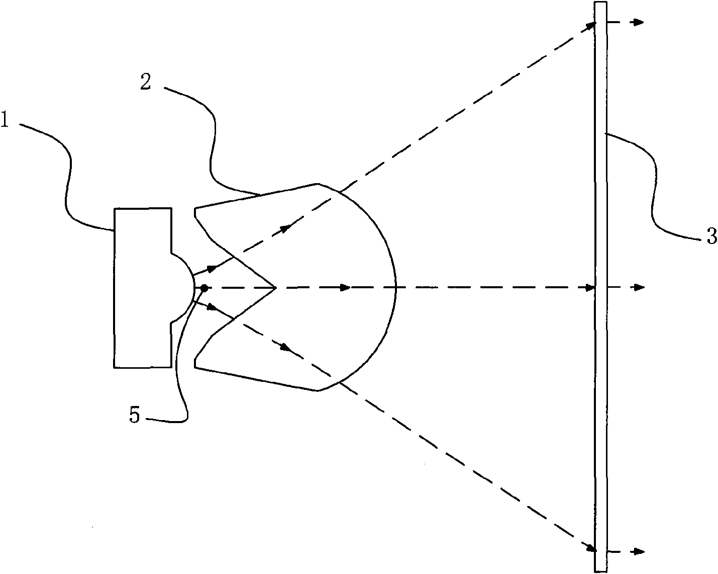 Optical system for high-power LED traffic signal light