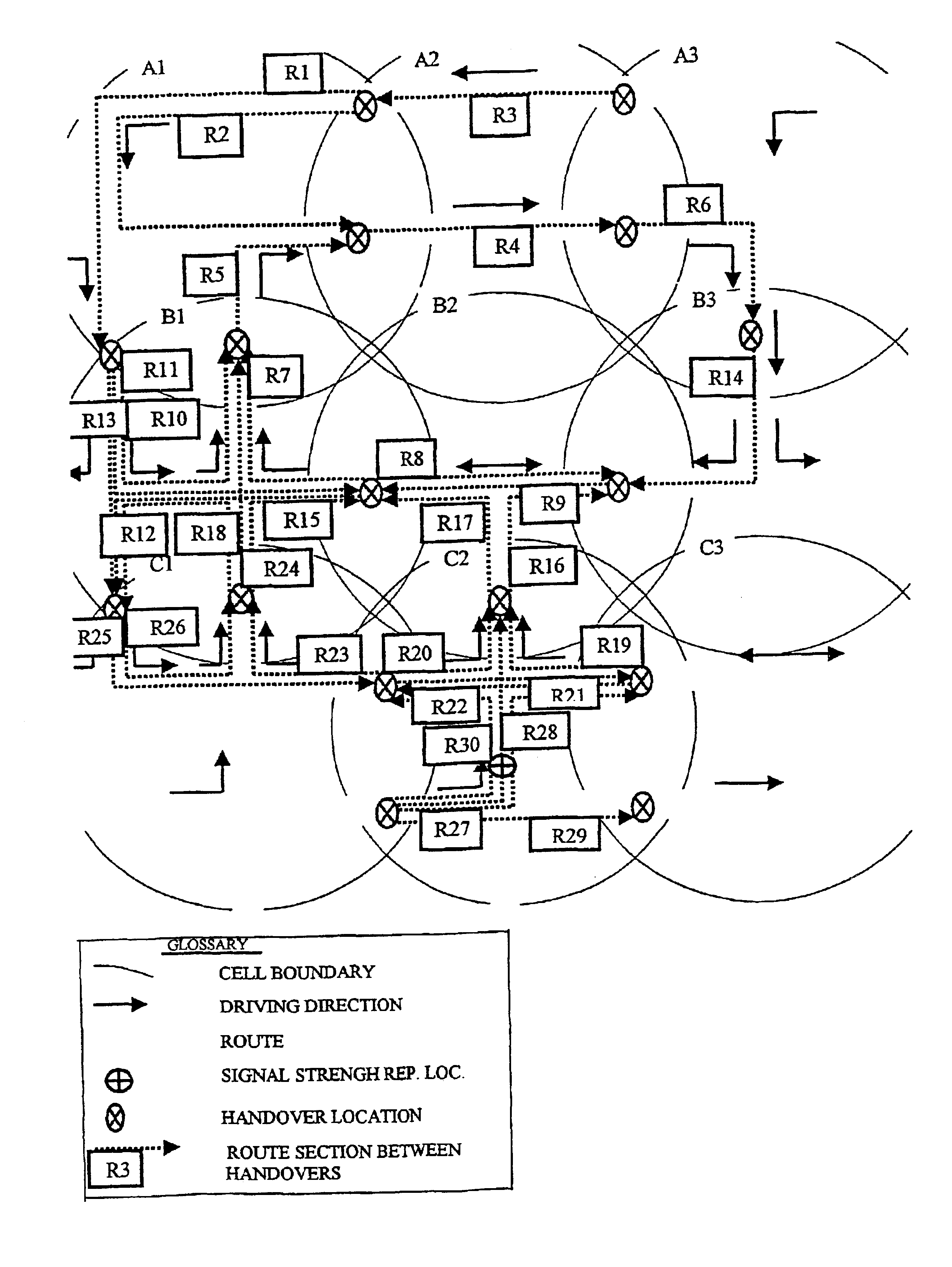 Method for monitoring cellular communication, and system therefor