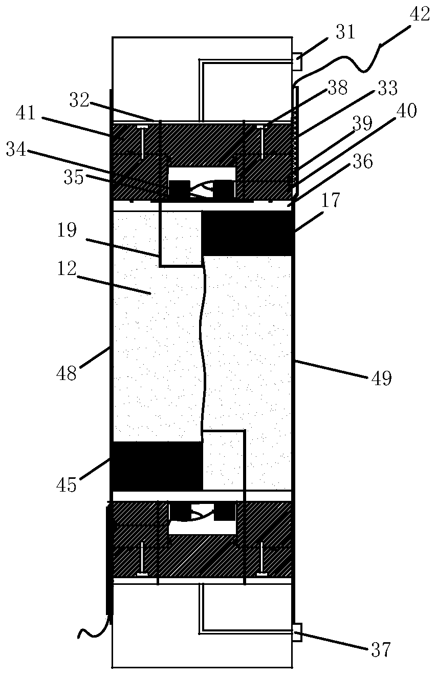 A direct shear-seepage test device and test method for a single-crack rock specimen