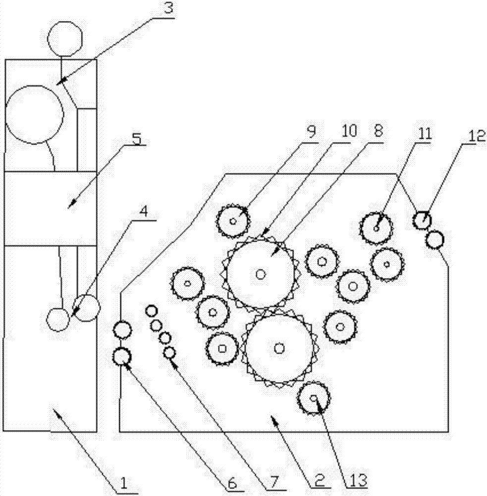 High-efficiency main carding device of carding machine