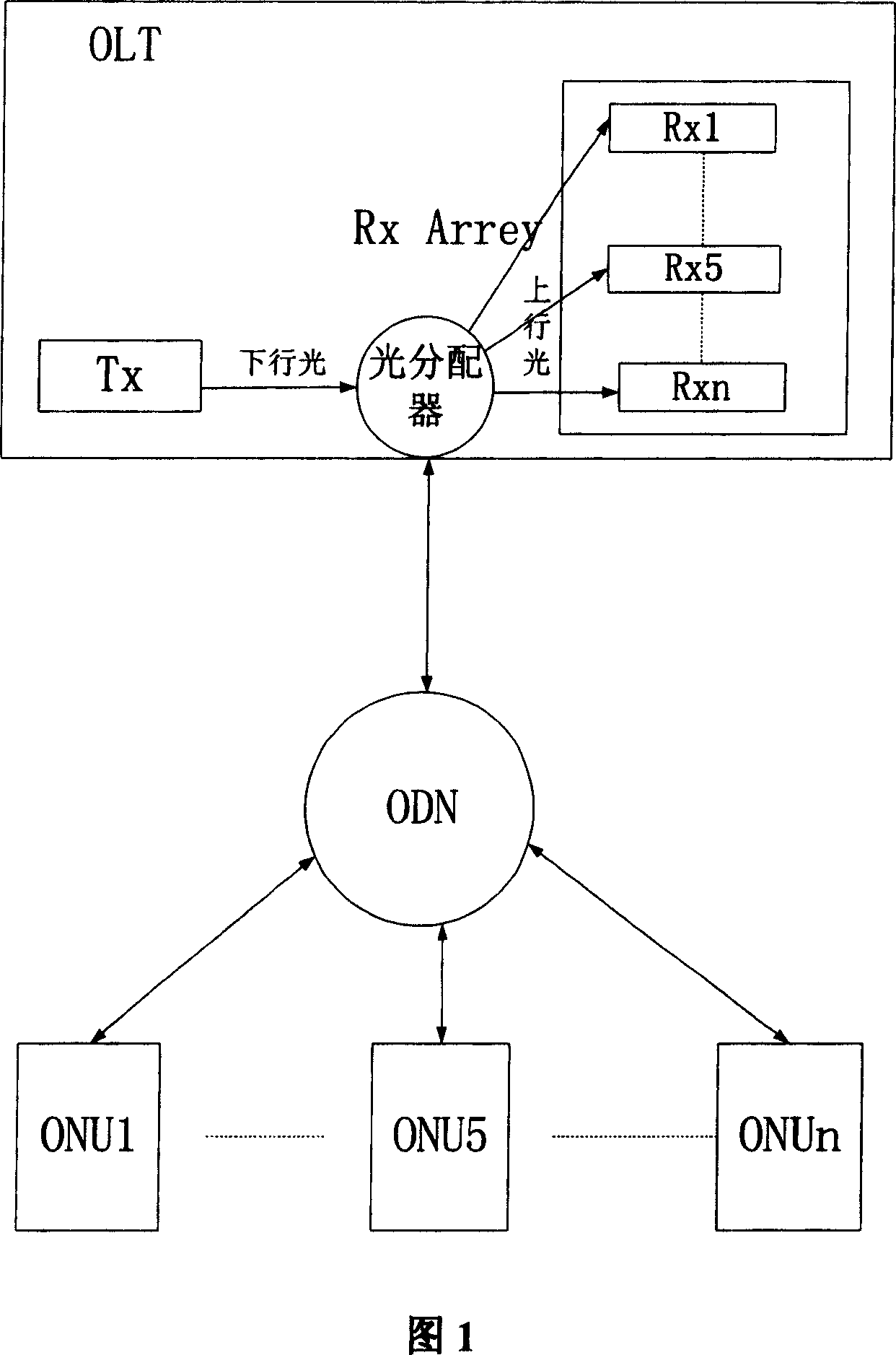 Optical network unit, optical line terminal, passive fiber-optic access network and its transmission