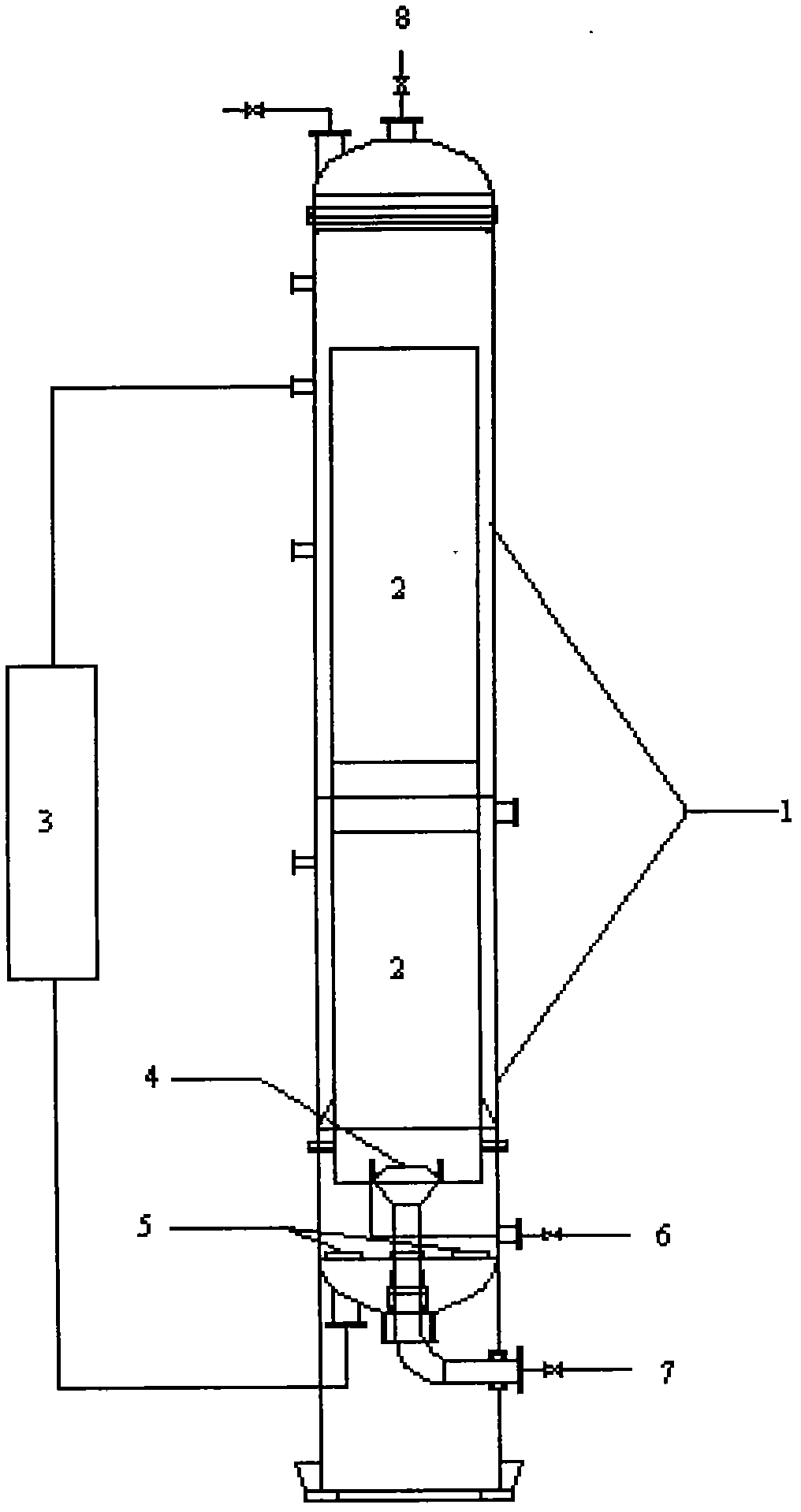 New tower type oxidation technology for indigo blue